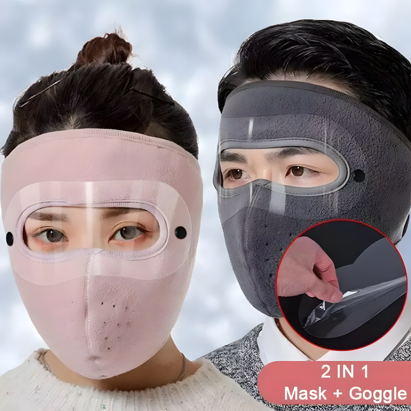 Wind and Smog Resistant Full Face Mask