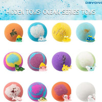 12 Pcs Bath Bombs for Kids with Toys Inside Bath Bombs Gift Set with Sea Animals Toys