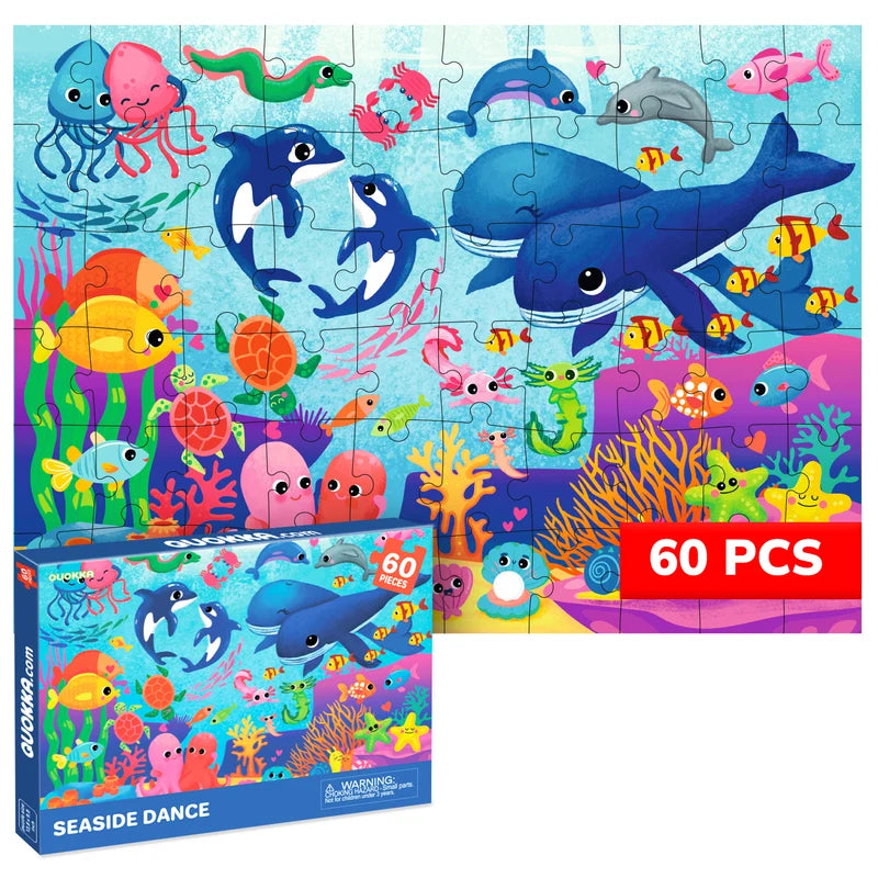 60 Pcs Puzzles for Kids - Ocean Animals