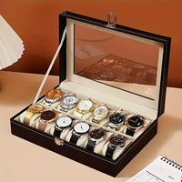 12 Slot Leather Watch Box