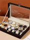 12 Slot Leather Watch Box