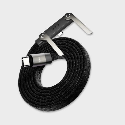 240W Type C Charging Cable with Built in Phone Stand