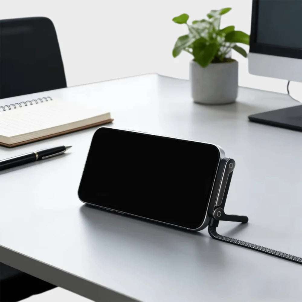 240W Type C Charging Cable with Built in Phone Stand