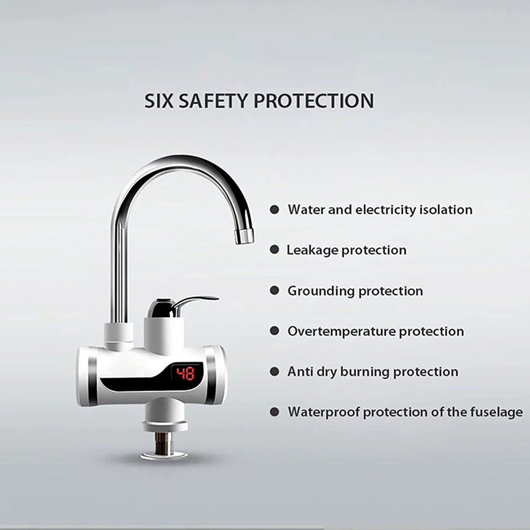 Electric Hot Water Tap – 3000W Instant Heating