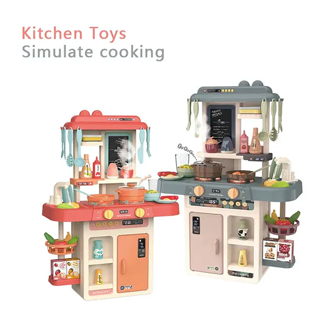 42-Piece Simulation Kitchen Playset – Water Spray & Light
