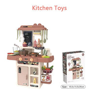 42-Piece Simulation Kitchen Playset – Water Spray & Light