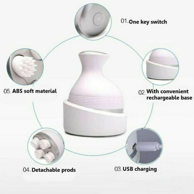 Scalp Massager With 4 Kneading Massage Heads