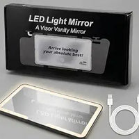 Car Sun Visor Vanity Mirror with LED Lights  Rechargeable Dimmable Makeup Mirror