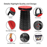 Telescopic Retractable Round Folding Stool