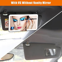 Car Sun Visor Vanity Mirror with LED Lights  Rechargeable Dimmable Makeup Mirror