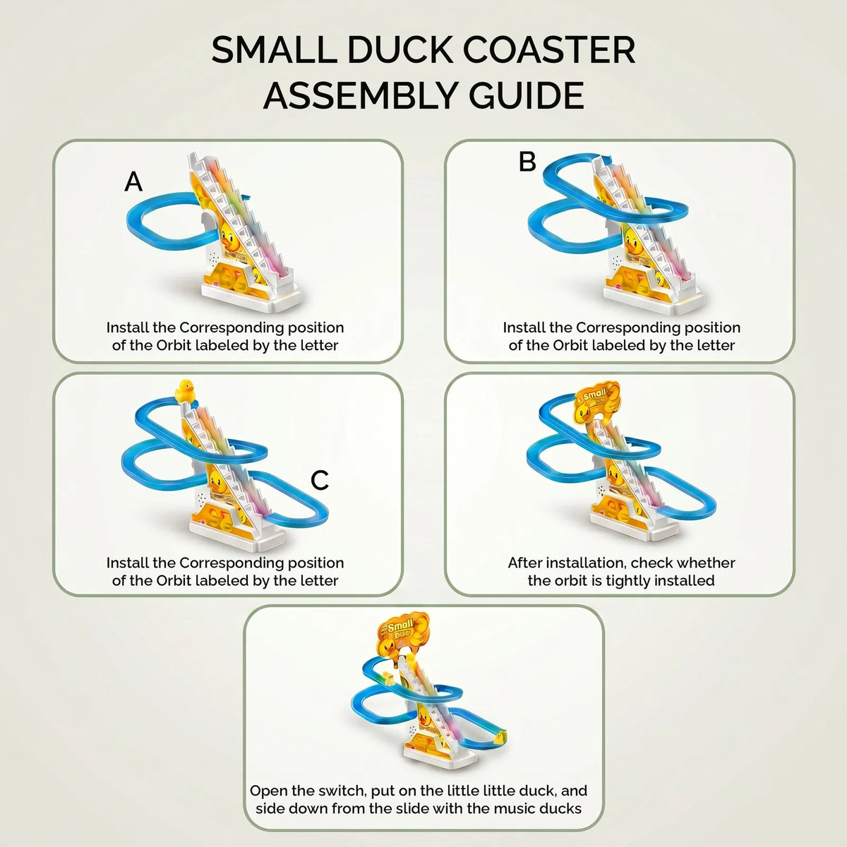 Small Duck Stair Climbing Toy for Kids