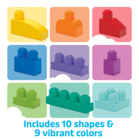MEGA BLOKS Fisher-Price Toy Blocks Blue Big Building Bag with Storage (88 Pieces) for Toddler
