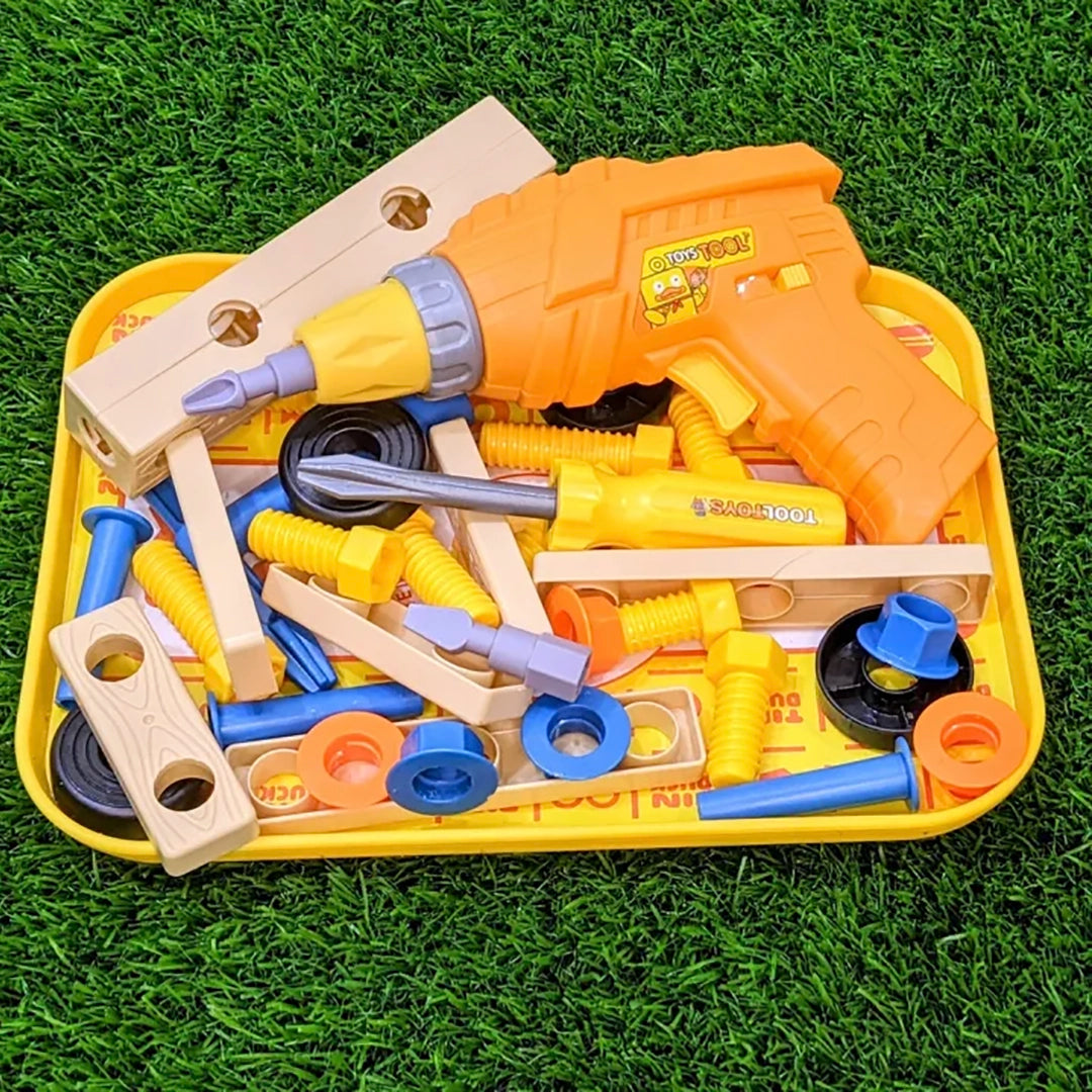 35-Piece Electric Drill Tools Set – Kids Early Education Toy