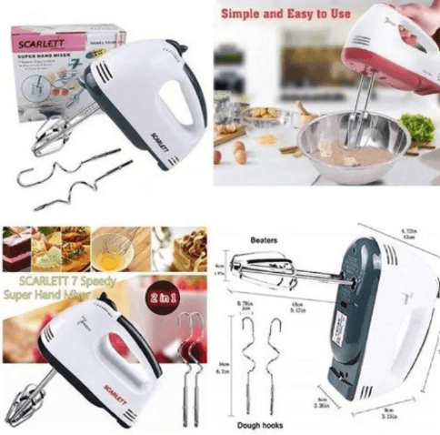 Electric Hand Mixer Egg Beater Scarlet Hand Mixer