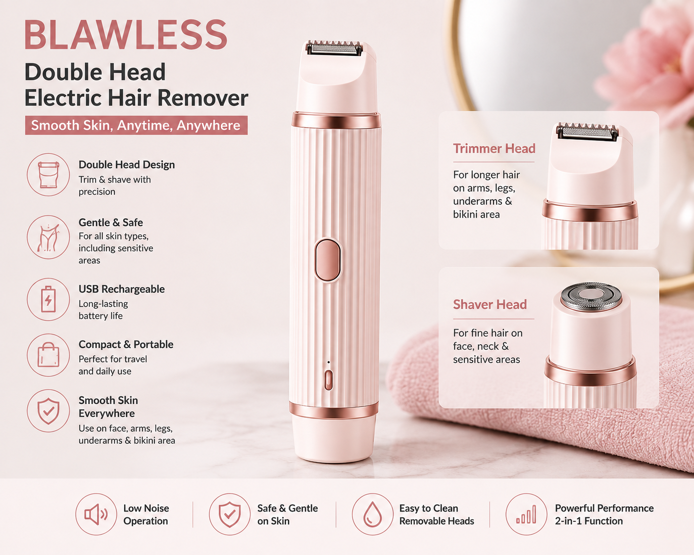 BLAWLESS Double Head Electric Hair Remover