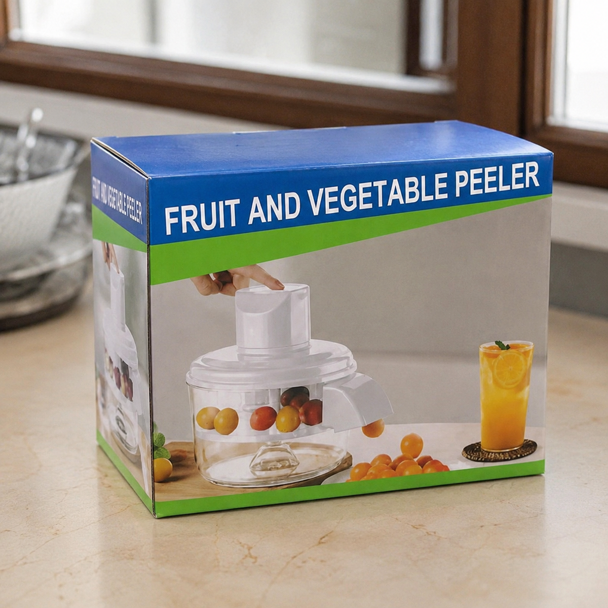 Electric Fruit & Vegetable Peeler Machine – Automatic 5-Blade Peeler & Chopper