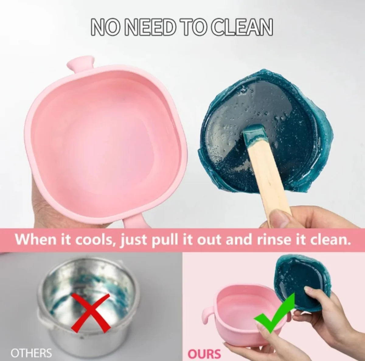 Portable Silicone Wax Bean Warmer Hair Removal Wax Machine