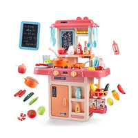 42-Piece Simulation Kitchen Playset – Water Spray & Light