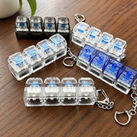 Mini RGB LED Fidget Keychain Mechanical Keyboard Clicker