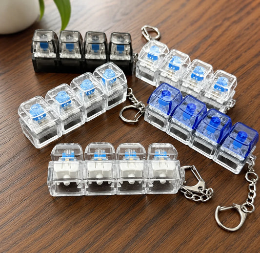 Mini RGB LED Fidget Keychain Mechanical Keyboard Clicker
