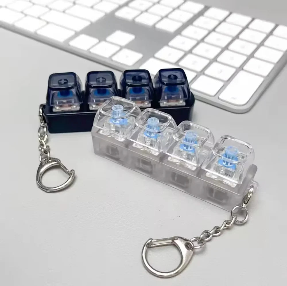 Mini RGB LED Fidget Keychain Mechanical Keyboard Clicker