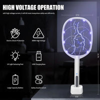 2-in-1 Electric Bug Zapper Racket