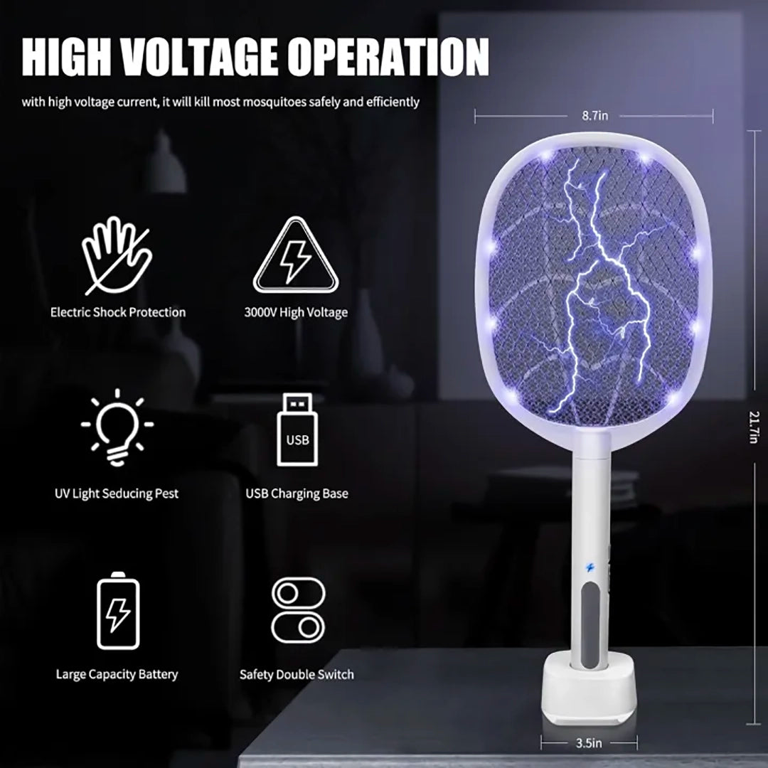2-in-1 Electric Bug Zapper Racket