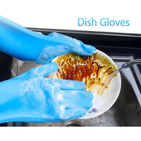Silicone Dishwashing Gloves with Scrubbers – 2 Piece