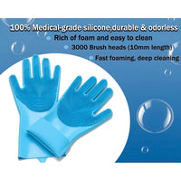 Silicone Dishwashing Gloves with Scrubbers – 2 Piece