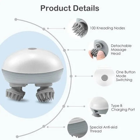 Smart Electric Scalp Massager USB Powered Head Massager