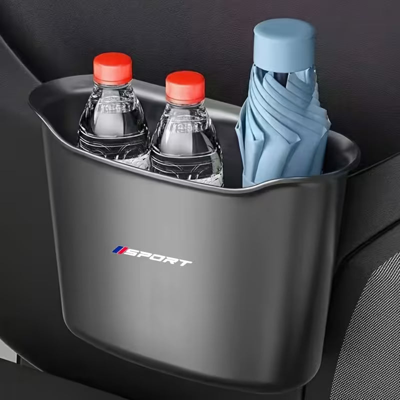 Car Black Interior Organizer & Hanging Trash Can