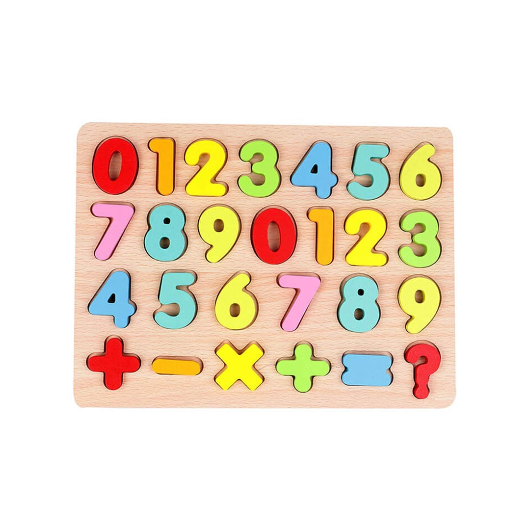 Wooden Number Puzzle Board for Kids
