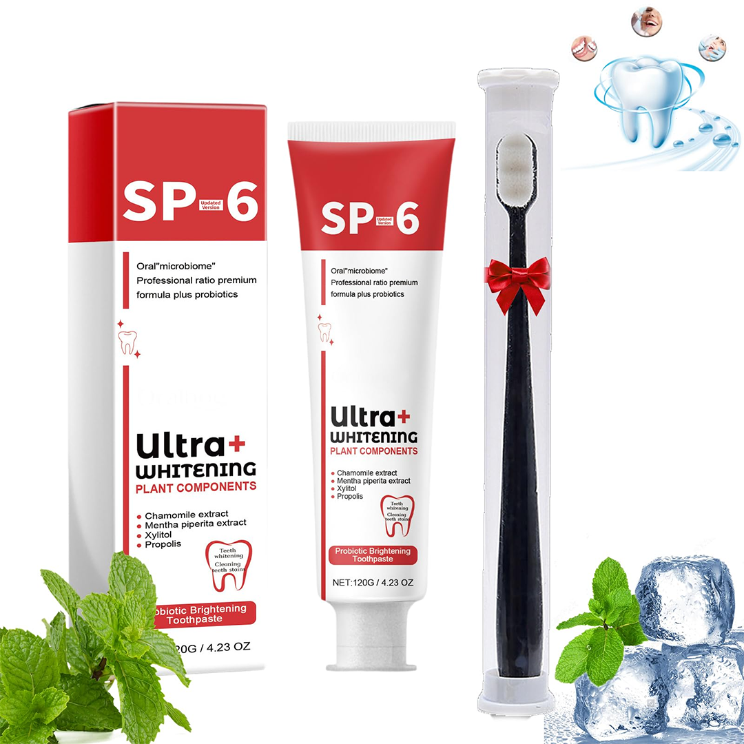 SP6 Probiotic Whitening Toothpaste | Fluoride-Free | 100g