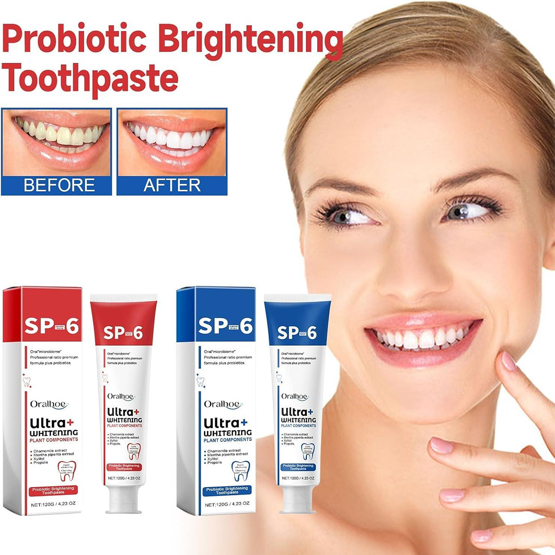 SP6 Probiotic Whitening Toothpaste | Fluoride-Free | 100g