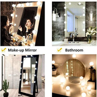 Vanity Light LED Bulbs for Makeup Mirror Stand 10 Bulbs with 3 Light Modes