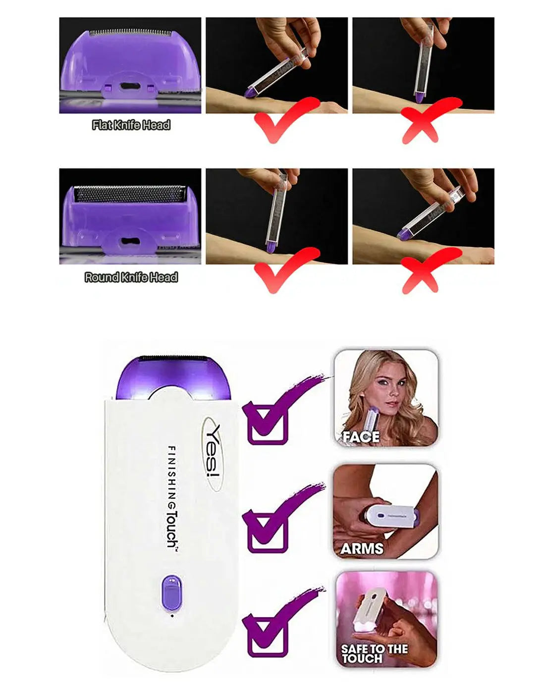 Rechargeable Yes Finishing Touch Hair Removal Machine